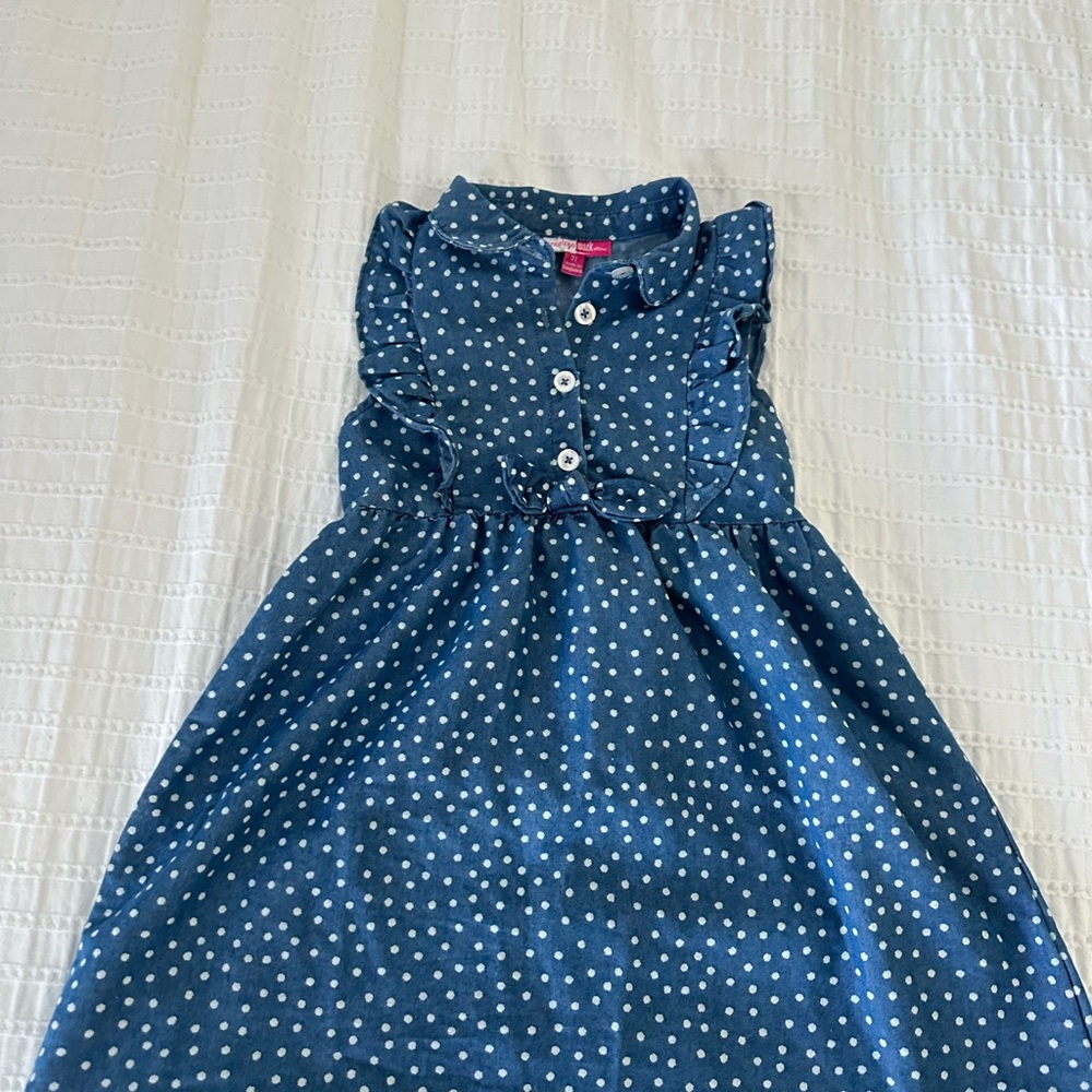 Penelope Mack | Polka Dot Blue Kids Dress | Toddler Size 3T